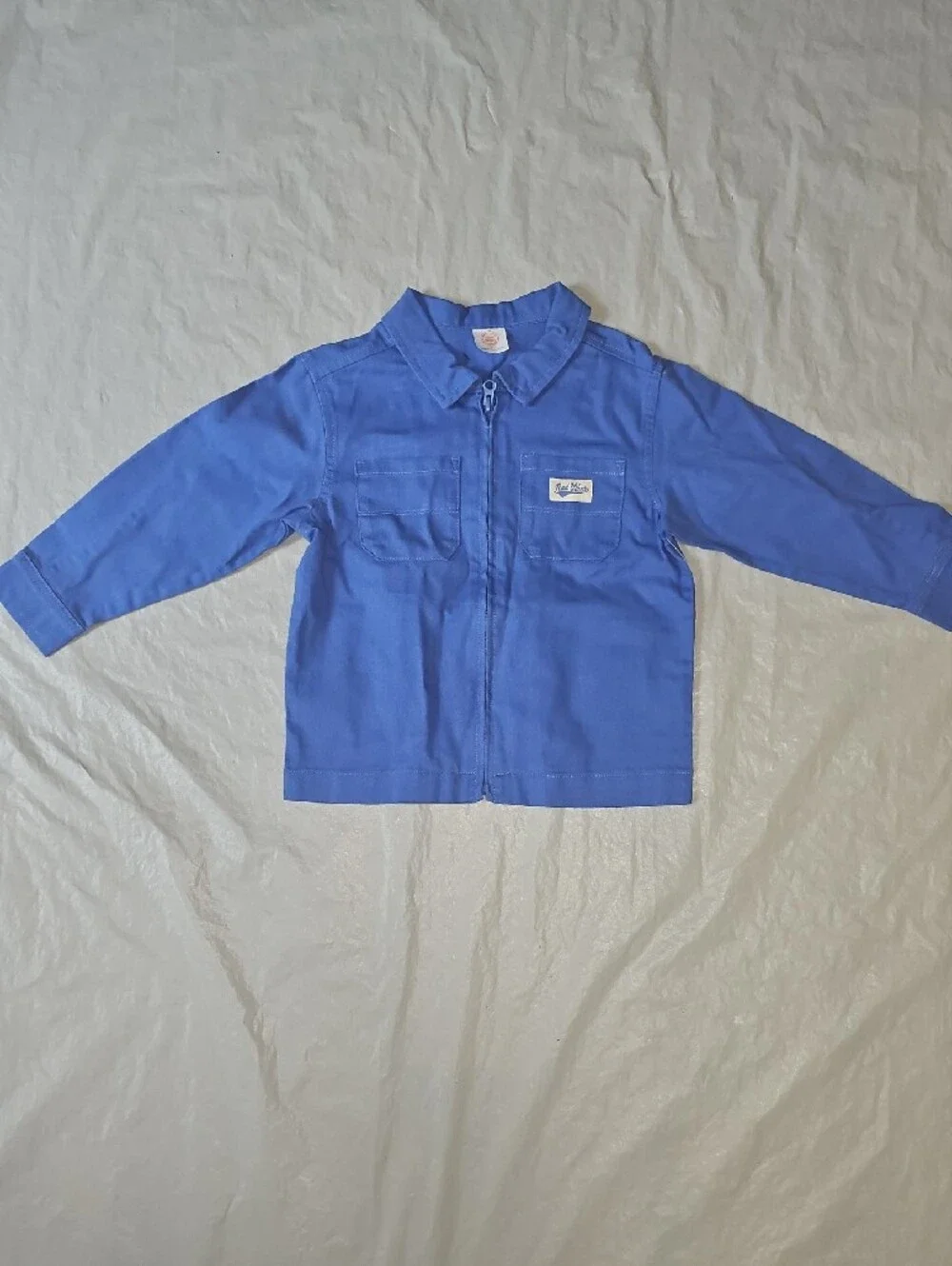 Wonder Nation Little Boy Size 4 Cotton Twill Chore Zippered Jacket, Lightweight